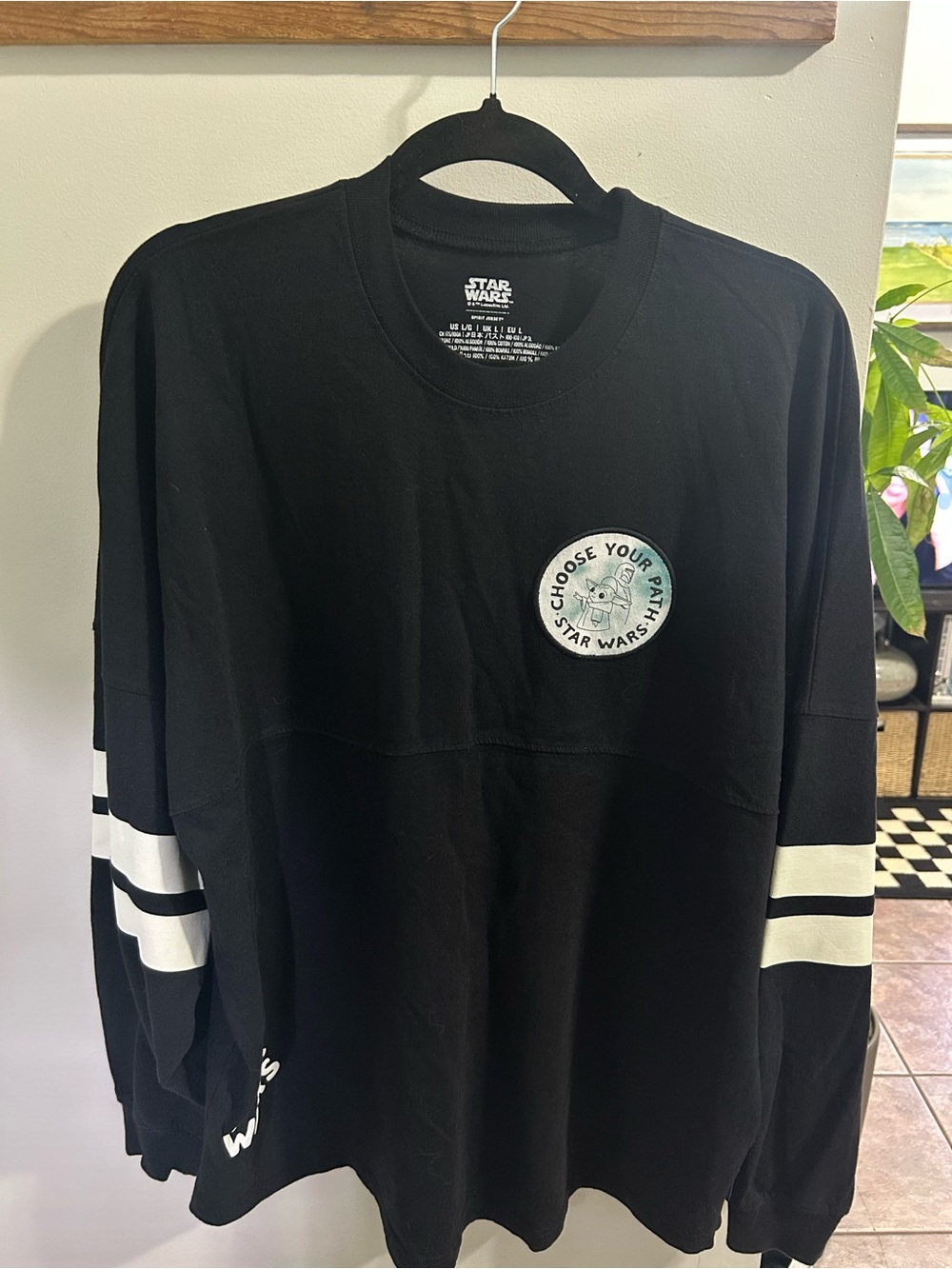 Disney Parks Star Wars Choose Your Path Spirit Jersey Mandalorian Grogu - Size L